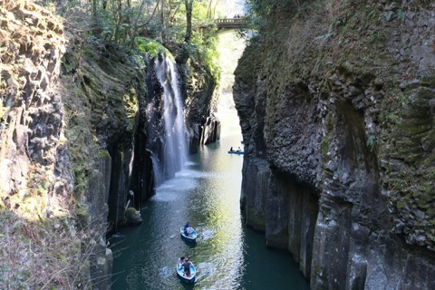 Boats in Takachiho Gorge